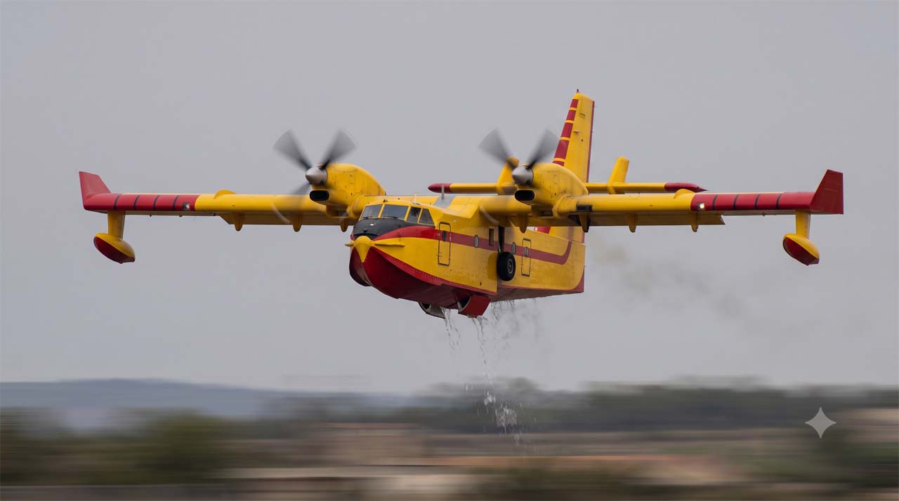 Canadair en largage