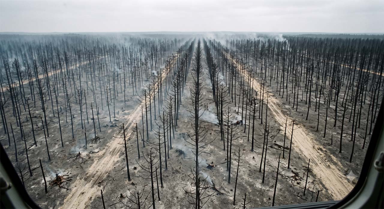 Forêt calcinée